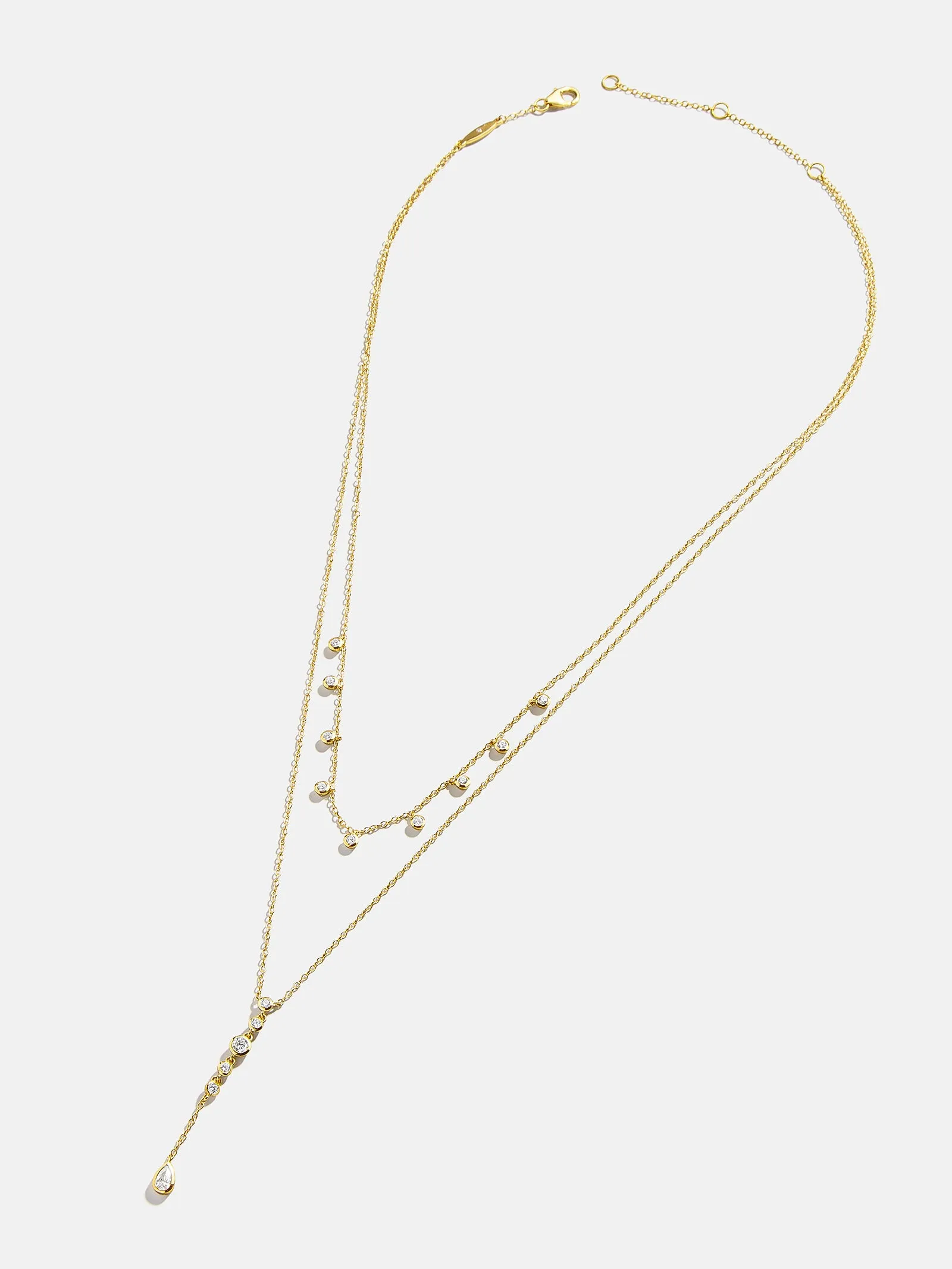 Camilla 18K Gold Layered Necklace - Clear/Gold