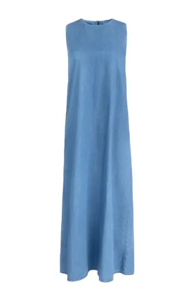 CHAMBRAY MAXI LENGTH DRESS