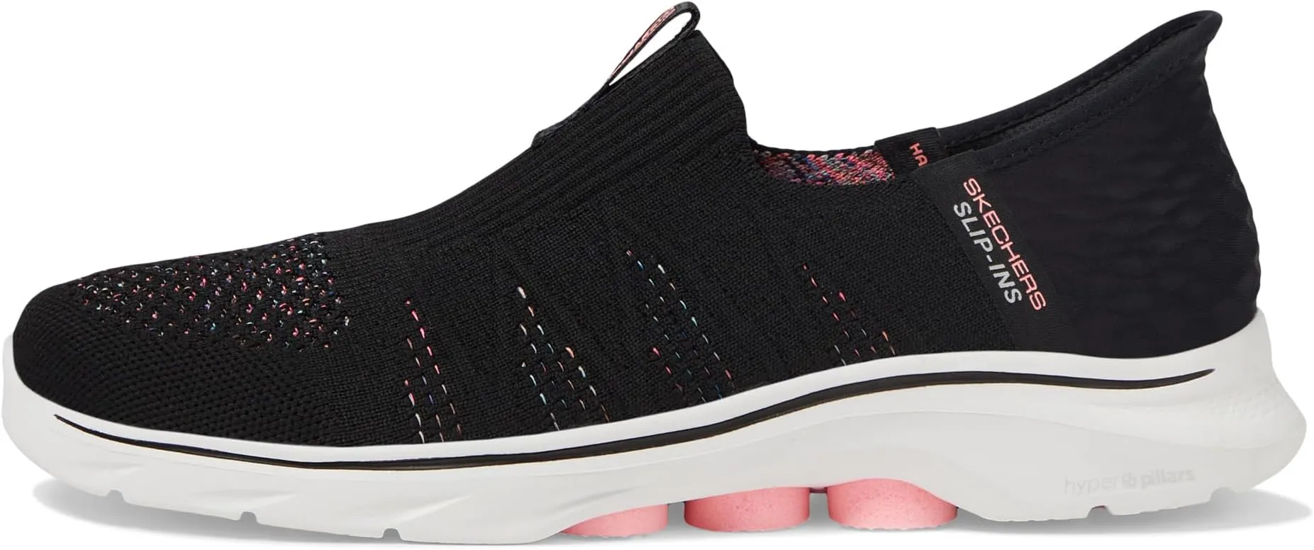 Go Walk 7 City Lights Hands Free Slip-Ins SKECHERS Performance Sneakers, Black/Multi