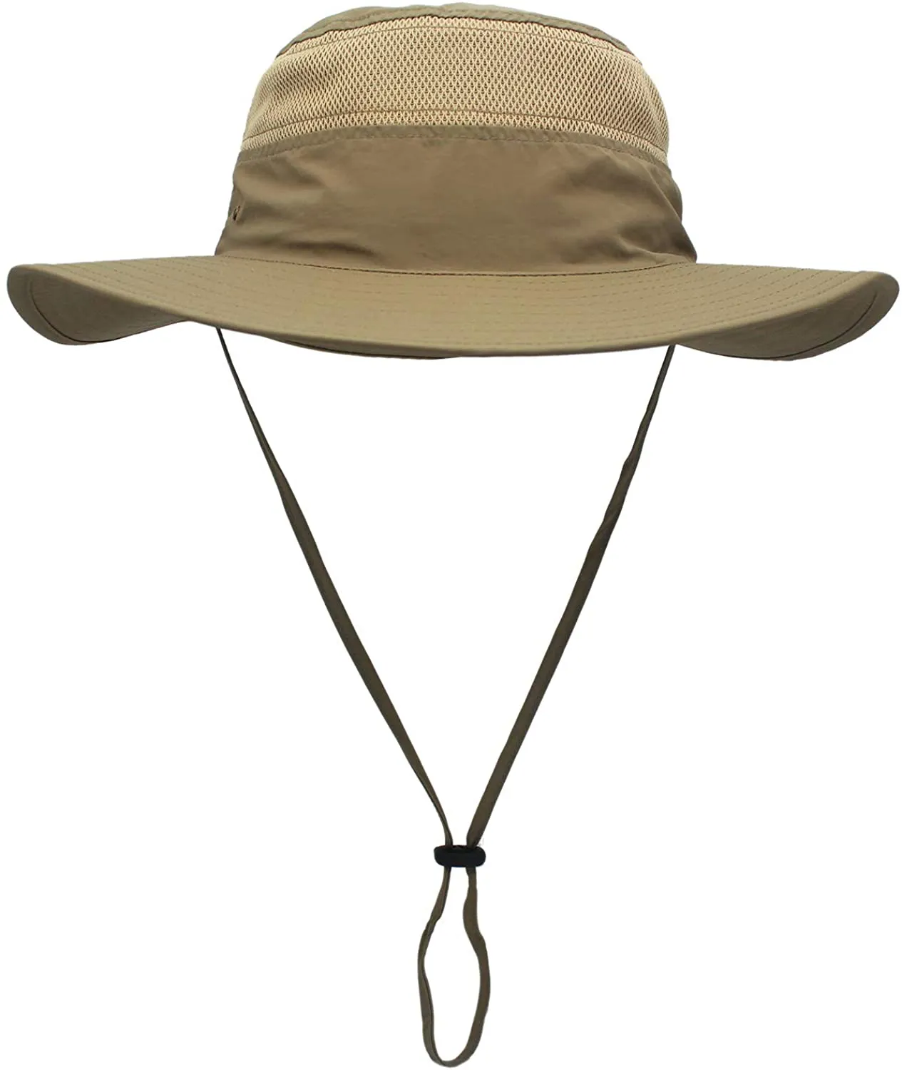 Home Prefer Men's Sun Hat UPF 50  Wide Brim Bucket Hat Windproof Fishing Hats