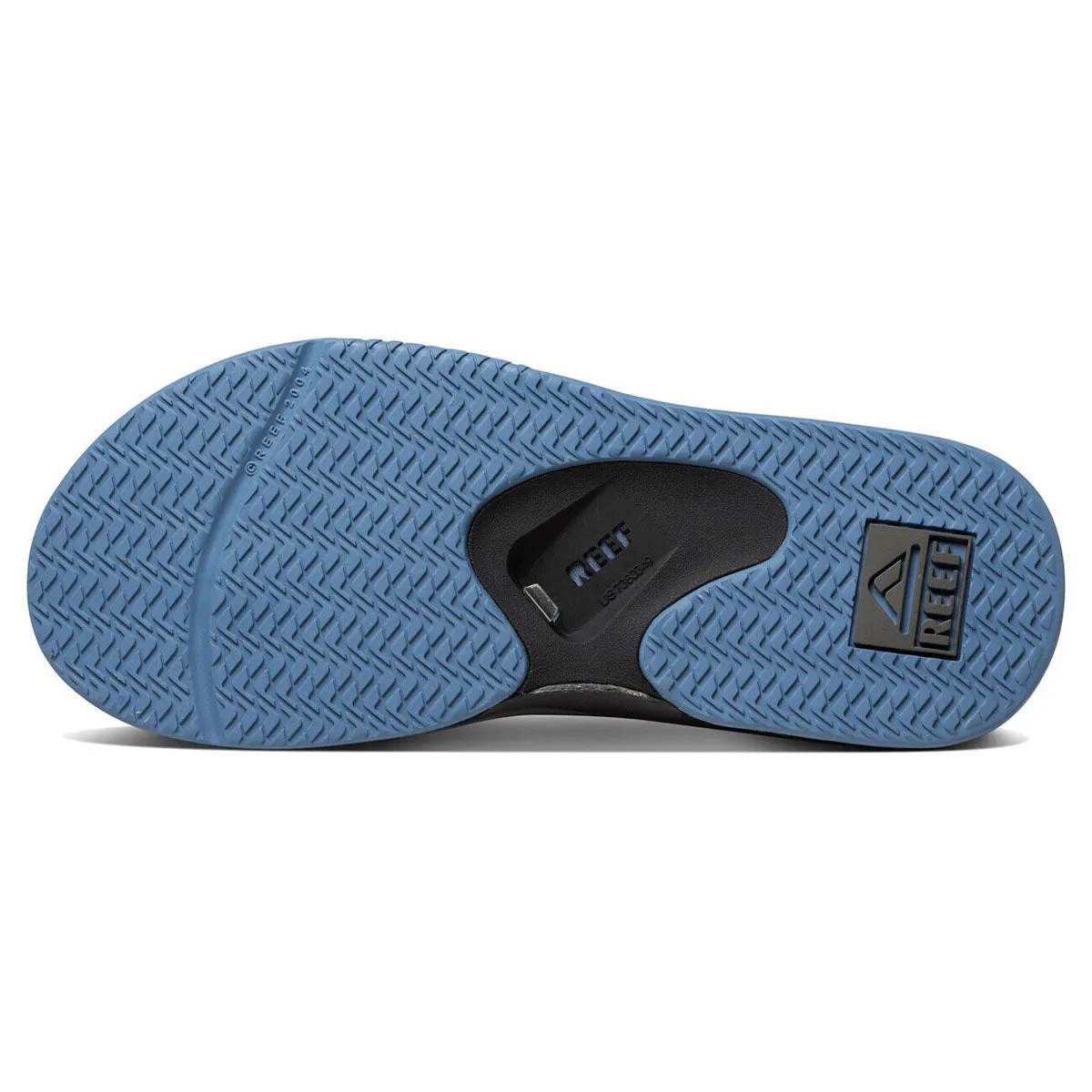 Reef Men's Fanning Flip Flops - Grey/Light Blue