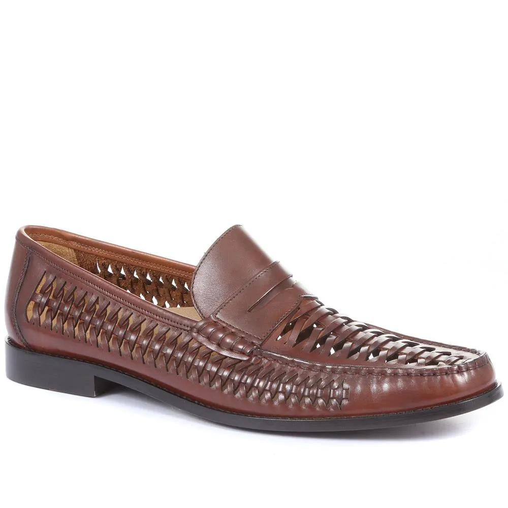 Riverside Woven Leather Loafers - RIVERSIDE / 319 873