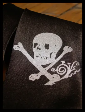 Skull   Bones Silk Necktie