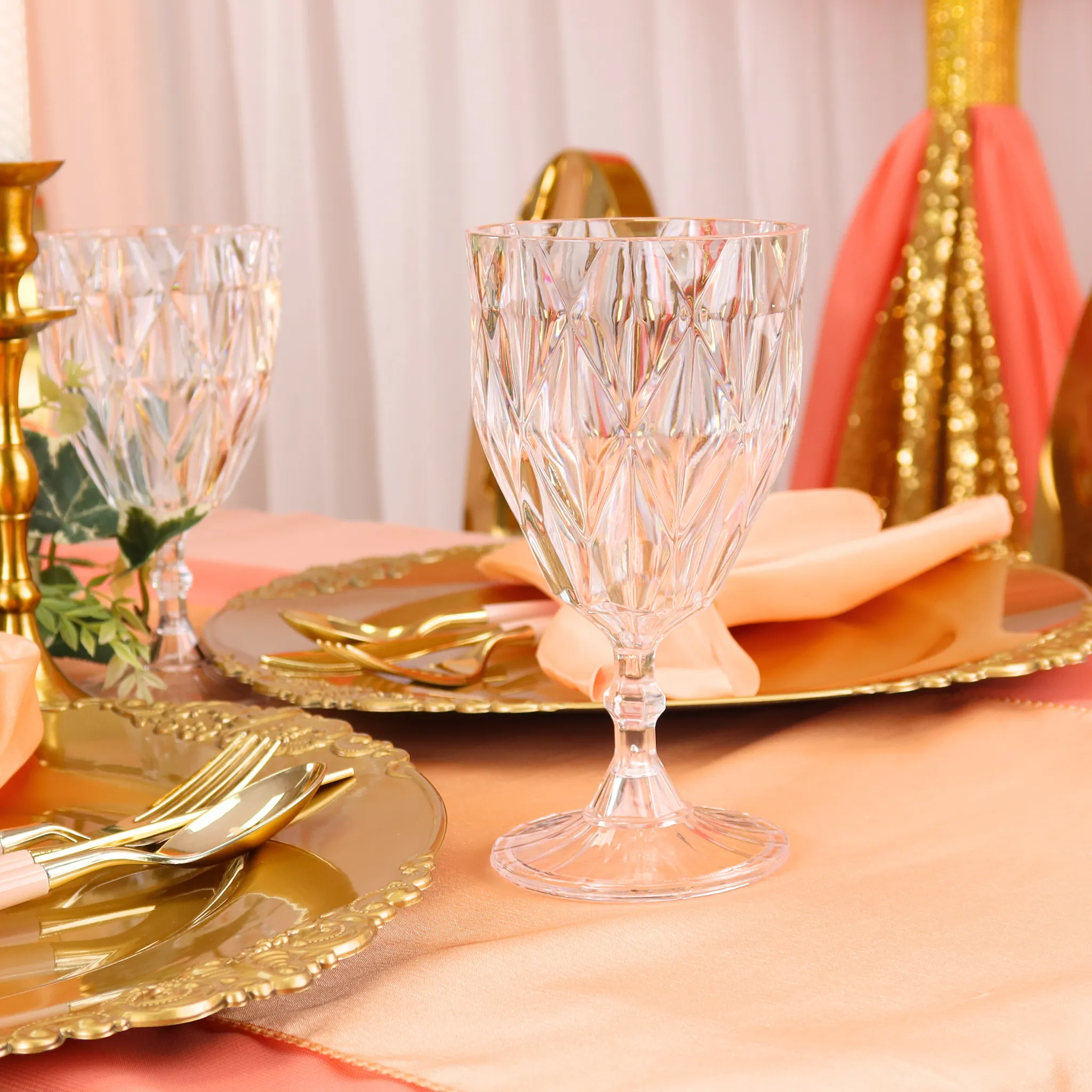 Taffeta Table Runner - Peach