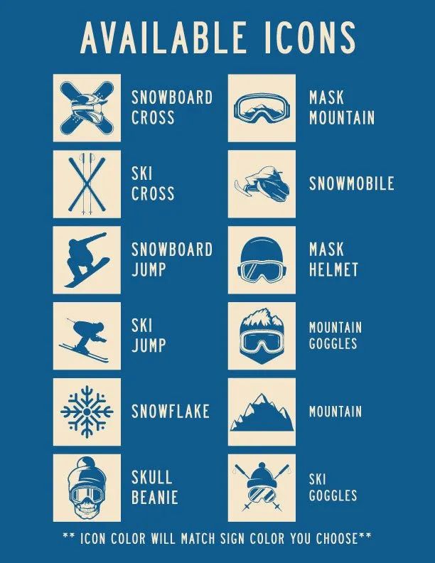 The Nut Ski Trail Metal Sign