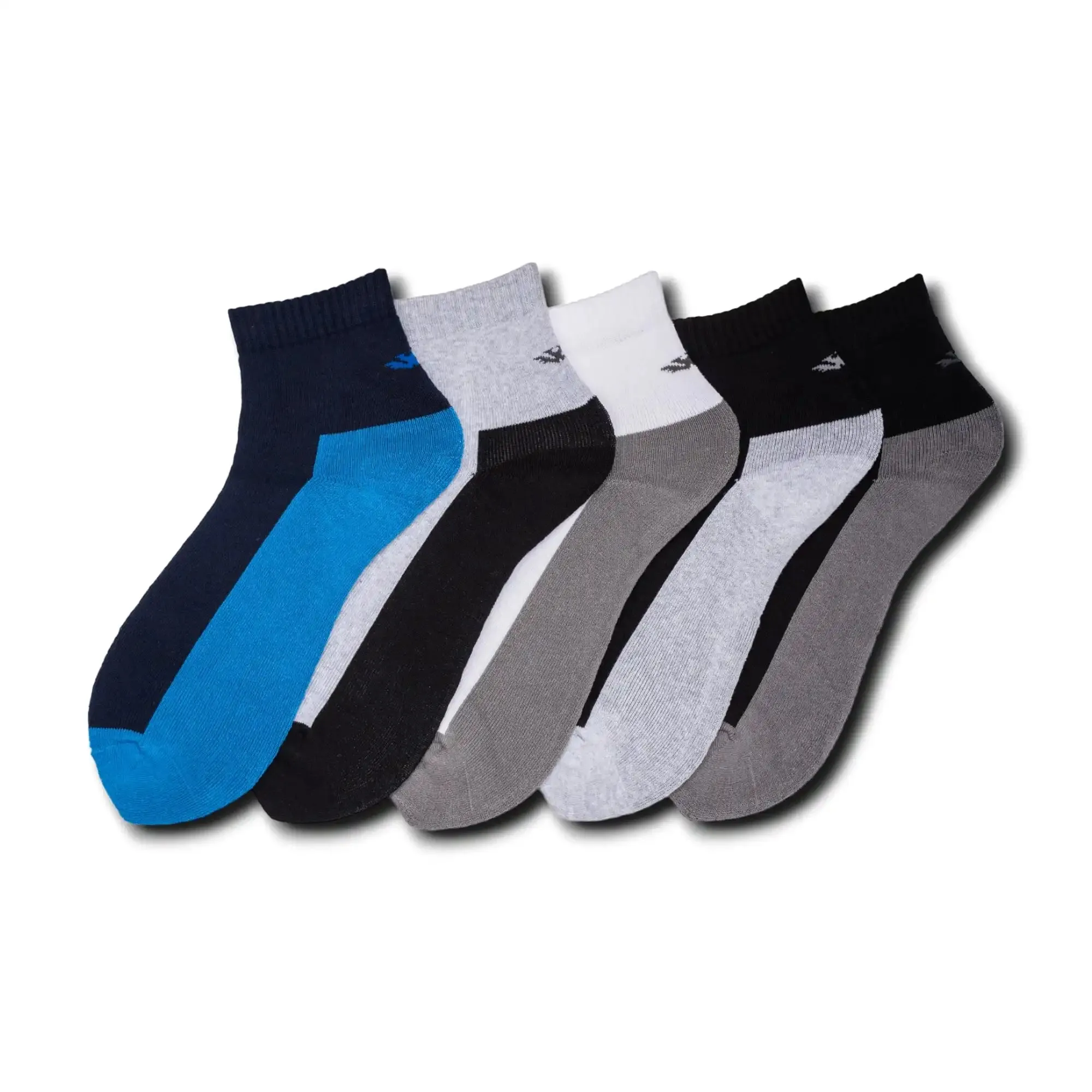 Young Wings Men's Multi Colour Cotton Fabric Design Ankle Length Socks - Pack of 3, Style no. M1-223 N